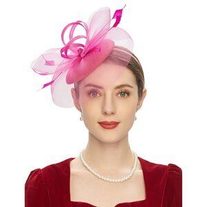 6611 Tea Party Fascinator Kentucky Derby Hat Pillbox Headband